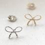 Bow Gold Or Silver Colour Modesty Pin, thumbnail 4 of 12