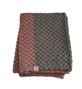 Snagl Baby Blanket In Khaki And Milky Brown, 2 of 12