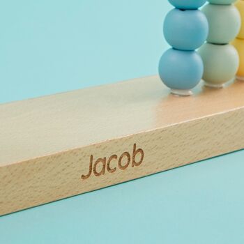 Personalised Wooden Abacus Toy, 2 of 3