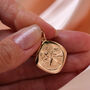 9ct Gold Reversible Square Saint Christopher Pendant, thumbnail 1 of 2