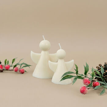 White Christmas Angel Candle And Christmas Decoration, 2 of 11