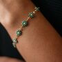 Turquoise Daisy Sun Flower Charms Summer Bracelet, thumbnail 7 of 7