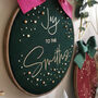 Christmas Joy Personalised Beaded Velvet Hoop, thumbnail 3 of 4