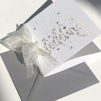 Laser Cut Wedding Word Love Diamond Card, 5 of 12