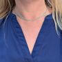 Amazonite Skinny Gemstone Beaded Necklace, thumbnail 2 of 6