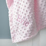 Personalised Bright Pink Bobble Sherpa Baby Blanket, thumbnail 4 of 10