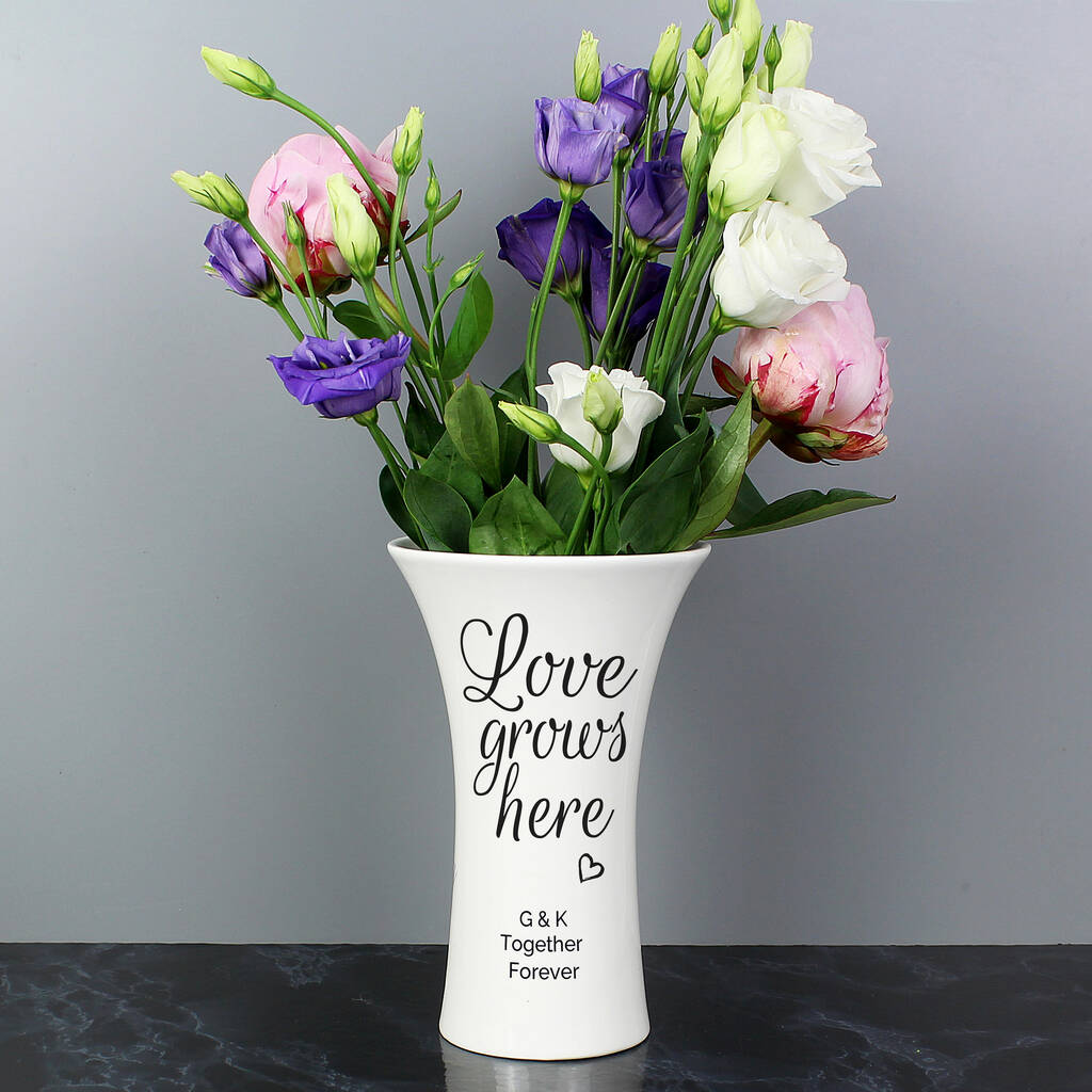 Personalised Love Vase Gift By Sassy Bloom As seen on TV