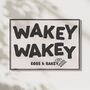 Wakey Wakey Eggs And Bakey| Kitchen Print | Bedroom Poster, thumbnail 2 of 3