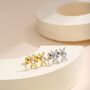 Sterling Silver Moon Phase Moonstone Screw Back Earrings, thumbnail 4 of 12
