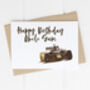 Personalised Adult Birthday Card Racing Car, thumbnail 3 of 4