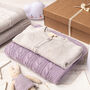 Luxury Girls Purple Thistle Baby Blanket, thumbnail 4 of 10