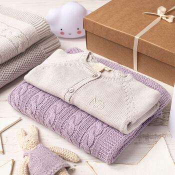 Luxury Girls Purple Thistle Baby Blanket, 4 of 10