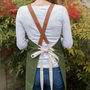 Personalised Atelier Waxed Cotton And Leather Apron, thumbnail 6 of 12