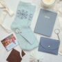 Christmas Gift For Her – Luxury Blue Set With Notebook, Purse, Keyring And Festive Socks, thumbnail 2 of 10