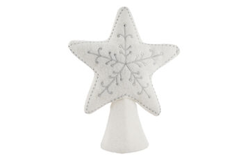 Christmas Felt Silver Star Tree Topper | Festive Decor | Christmas Decoration | Seasonal, 4 of 7