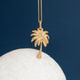 Palm Tree Necklace In 18ct Gold Plated Sterling Silver, thumbnail 1 of 11