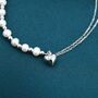 Freshwater Pearl And Heart Charm Beaded Bracelet, thumbnail 4 of 11