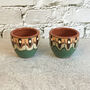 Stoneware Egg Cups Set In Forest Green Colour, thumbnail 5 of 5