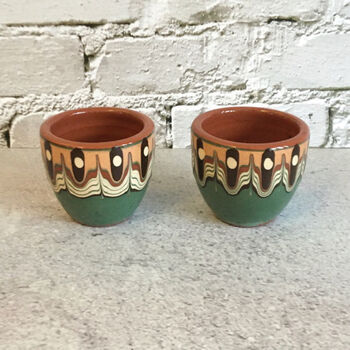 Stoneware Egg Cups Set In Forest Green Colour, 5 of 5