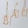 Personalised White Wooden Letter Hanging Decoration, thumbnail 4 of 5