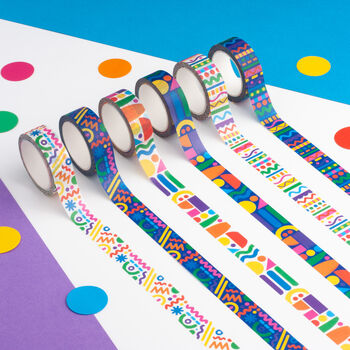 Crazy Stripes Rainbow Washi Tape, 3 of 3