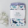 Set Of Two Butterfly Organic Cotton Muslin Squares, thumbnail 2 of 5