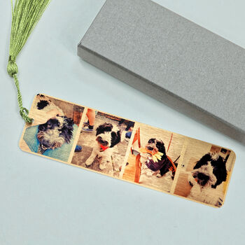 Your Dog Portrait Brushed Metal Photo Bookmark, 6 of 11