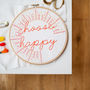 Choose Happy Embroidery Hoop Kit, thumbnail 2 of 5