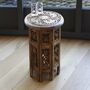 Mangowood Elephant Carved Octagonial Side Table, thumbnail 2 of 5