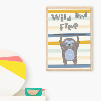 'Wild And Free' Scandi Style Nursery Print, 4 of 8