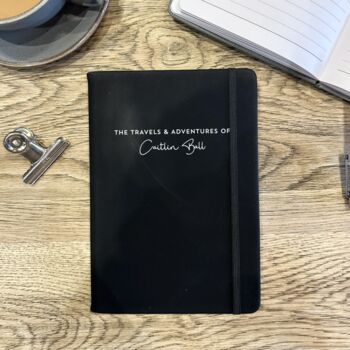 Faux Leather Travels And Adventures Travel Journal, 2 of 5