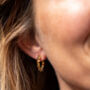 Robyn 18ct Gold Vermeil Medium Spike Hoop Earrings, thumbnail 1 of 2