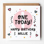 Girls 1st Birthday Card, thumbnail 1 of 4