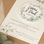 Botanical Wreath Wedding Invitation Magnet, thumbnail 2 of 3