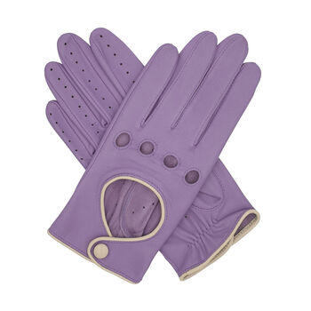 Jules. Women's Contrast Leather Driving Gloves, 7 of 12