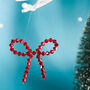 Handmade Red Crystal Bow Christmas Tree Decoration, thumbnail 1 of 3