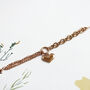 Chunky Link Chain And Heart Charm Bracelet In Rose Gold, thumbnail 6 of 8