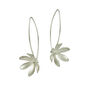 Silver Daisy Flower Earrings Side Facing, thumbnail 1 of 4