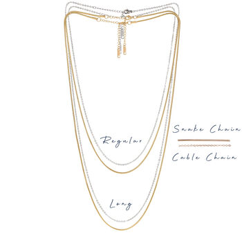 Initial Pendant And Chain In Gold Silver Or Rose Gold, 7 of 12