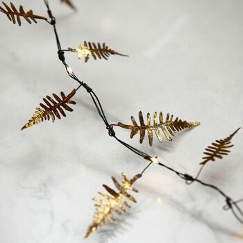 Gold Fern Fairy Lights, 3 of 3