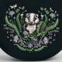 Badger Embroidered Green Top Handle Saddle Bag, thumbnail 3 of 8