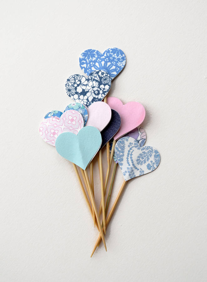 Heart I Do Cupcake Toppers 12 Rustic Wedding by.