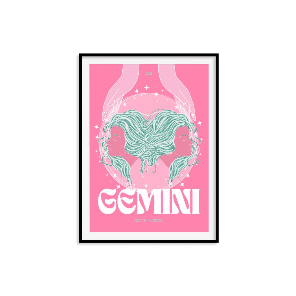 Gemini Zodiac Print By Alaina Creates