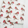 Christmas Robins Organic Cotton Tea Towel, thumbnail 4 of 5