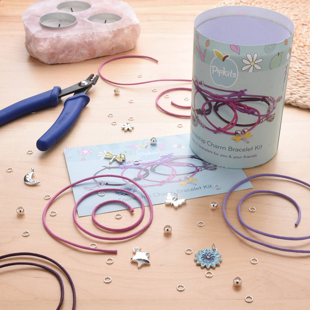 Friendship Charm Childrens Bracelet Kit, 1 of 4