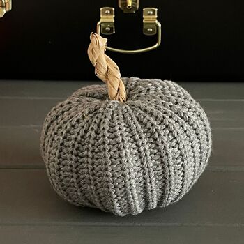 Grey Wool Pumpkin, 2 of 3