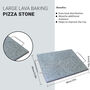Large Lava Baking Pizza Barbecue Stone For Oven And BBQ, thumbnail 2 of 5