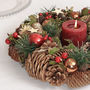 Stars And Baubles Christmas Candle Table Centrepiece, thumbnail 2 of 4