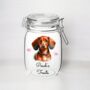 Personalised Dachshund Kilner Style Dog Treat Jar F, thumbnail 2 of 2