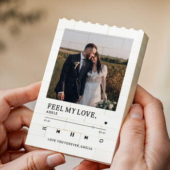 Personalised Wedding Song Playlist Photo Block Keepsake Copy, 8 of 10